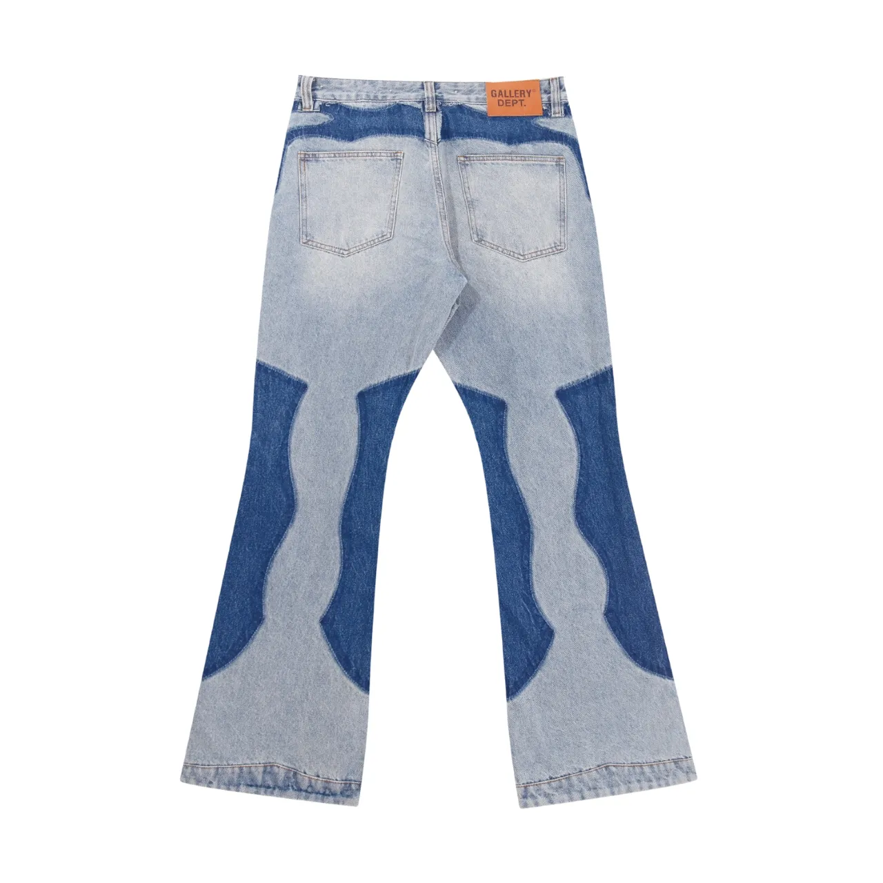 665#Gallery Dept new style washed blue heavy-duty splicing bootcut jeans American high street casual trousers washed blue S~XL p300